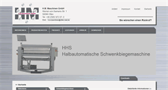 Desktop Screenshot of hm-maschinen-gmbh.de